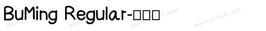 BuMing Regular字体转换